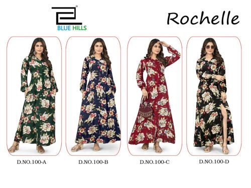 Rochelle By Blue Hills Long Kurtis Catalog